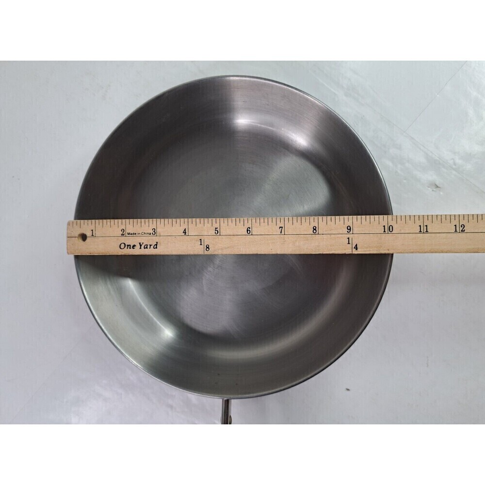 Revere Ware 10 inch Skillet Pan Stainless Steel Disk Bottom Tri-Ply - Picture 2 of 5